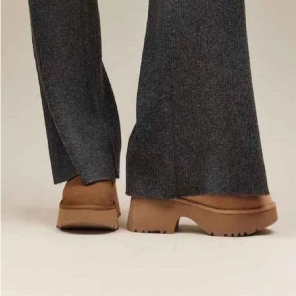 UGG Women's Classic Ultra Mini New Heights Boots Size: 5 Color: Chestnut NWT.